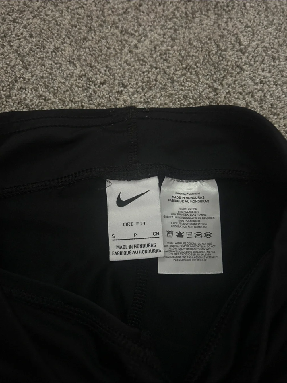 Nike Black Women's Workout Booty Shorts with White Swoosh